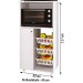 Armário de Cozinha Fruteira para Forno e Micro 1 Porta 0260 Branco - Genialflex