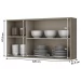 Armário Aéreo Cozinha 3 Portas Connect Duna/Cristal C56 - Henn
