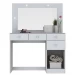 Penteadeira Chanel 1 Porta 4 Gavetas Branco - Henn