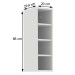 Armário Aéreo Cozinha 20 Cm 4 Nichos Branco - Madesa