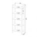 Closet 5 Prateleiras 65 Cm Az1005 Branco/Nogal - Tecno Mobili