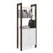 Estante para Livros 2 Portas 65 Cm Az1009 Branco/Nogal - Tecno Mobili