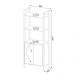 Estante para Livros 2 Portas 65 Cm Az1009 Branco/Nogal - Tecno Mobili