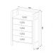 Gaveteiro 4 Gavetas 65 Cm Az1012 Branco/Nogal - Tecno Mobili