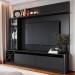 Rack com Painel para TV Até 60 Polegadas 3 Portas 2020 Ptx Preto - Quiditá Móveis