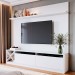Rack com Painel para TV Até 65 Polegadas 2 Portas Branco 2022 - Quiditá Móveis
