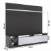 Rack com Painel para TV Até 60 Polegadas 2 Portas 2023 Ptx/Bac Preto/Branco - Quiditá Móveis