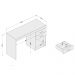 Mesa para Computador Malta 2 Gavetas Branco Bp - Politorno