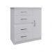 Cômoda Caribe 1 Porta 4 Gavetas 508 Branco - Doripel