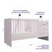 Berço Cama com Cômoda Bb680 Branco - Completa Móveis