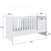 Berço Cama com Cômoda Bb680 Branco - Completa Móveis