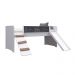 Cama Infantil Playground com Escorregador e Rampa By710 Branco - Completa Móveis