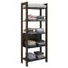 Closet 5 Prateleiras Az1005 Preto/Nogal - Tecno Mobili