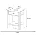 Mesa de Cabeceira 1 Gaveta com Tomada Az1016 Branco/Nogal. - Tecno Mobili