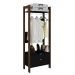 Closet 1 Prateleira 2 Gavetas com Cabideiro Az1011 Preto/Nogal - Tecno Mobili