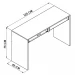Mesa Escrivaninha 2 Gavetas Branco Ho-2932 - Hecol Móveis