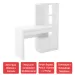 Mesa para Computador 2 Portas 1 Gaveta  Me4143 Branco - Tecno Mobili