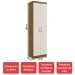 Armário Multiuso Ibiza 2 Portas 4 Prateleiras 4099 Off White/Nogueira - Doripel