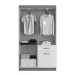 Guarda-Roupa Solteiro Marbella 4 Portas 2 Gavetas 5804 Off White/Nogueira - Doripel