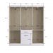 Guarda-Roupa Casal Marbella 6 Portas 2 Gavetas 5806 Off White/Nogueira - Doripel