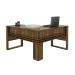 Mesa para Escritório Angular Me4145 Nogal - Tecno Mobili