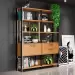 Estante para Livros 1 Porta 2 Gavetas 100% Mdf E92 Freijó/Preto Fosco - Dalla Costa