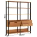 Estante para Livros 1 Porta 2 Gavetas 100% Mdf E92 Freijó/Preto Fosco - Dalla Costa