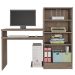 Mesa para Computador Irlanda 2 Portas Mocaccino Rústico/Natura Off White - Atualle Móveis