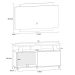 Rack com Painel para TV Até 50 Polegadas Rivera 1 Porta Mocaccino Rústico/3d Natura Off White - Atualle Móveis