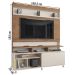 Estante para TV Até 55 Polegadas Atlanta 1 Porta Flex Canelato/3d Natura - Atualle Móveis