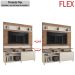 Estante para TV Até 55 Polegadas Atlanta 1 Porta Flex Canelato/3d Natura - Atualle Móveis