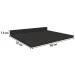 Tampo para Balcão 60 Cm S510 Preto Brilho - Kappesberg