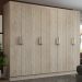 Guarda-Roupa Casal Malu 8 Portas 8 Prateleiras Malbec Bege - Pnr Móveis