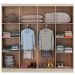 Guarda-Roupa Casal Malu 8 Portas 8 Prateleiras Malbec Bege - Pnr Móveis