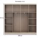 Guarda-Roupa Casal Malu 8 Portas 8 Prateleiras Malbec Bege - Pnr Móveis