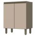 Balcão de Cozinha 60 Cm Connect 2 Portas 100% Mdf C78 Duna/Cristal - Henn