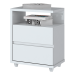 Mesa de Cabeceira Campeche 2 Gavetas Branco - Henn