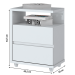 Mesa de Cabeceira Campeche 2 Gavetas Branco - Henn