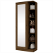 Sapateira Duetto 1 Porta Espelhada Castanho Hp - Henn