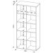 Estante para Livros Clean 8 Prateleiras Preto - Artany
