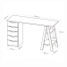 Mesa Escrivaninha Spirit Ii 5 Gavetas Nogal/Branco - Artany