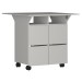 Mesa de Jantar 4 Lugares com Tampo Dobrável Branco B10 - Nova Mobile