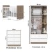 Quarto de Bebê Completo Thaiany 2 Portas 6 Gavetas Ie02 Rústico/Branco - Bci Móveis