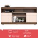 Rack para TV Até 42 Polegadas 2 Portas Yara Nogueira Real/Off White - Colibri
