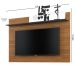 Rack com Painel para TV Até 55 Polegadas 2 Portas Bp Noce Milano/Preto Fosco - Colibri