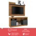 Rack com Painel para TV Até 55 Polegadas 2 Portas Bp Noce Milano/Preto Fosco - Colibri
