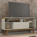 Rack para TV Até 55 Polegadas Lazuli 1 Porta Off White - Bechara Móveis