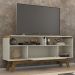 Rack para TV Até 55 Polegadas Lazuli 1 Porta Off White - Bechara Móveis