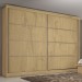 Guarda-Roupa Casal Sevilha 2 Portas 6 Gavetas Amendoa/Off White - Mademarques