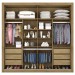 Guarda-Roupa Casal Sevilha 2 Portas 6 Gavetas Amendoa/Off White - Mademarques